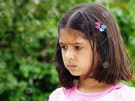 Worried Little Girl Stock Image Image Of Troubled Uncertainty 3135749