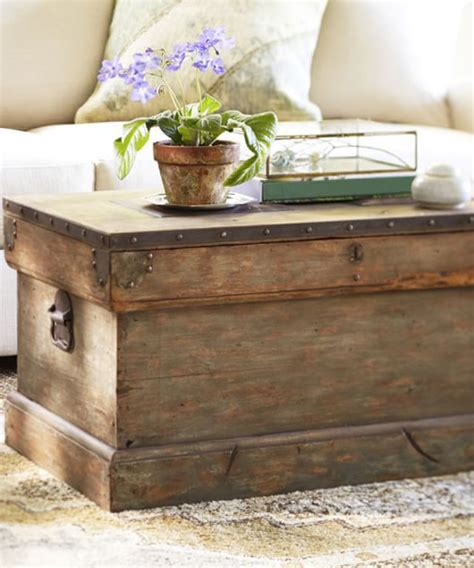 Rustic Trunk Coffee Table Hope Chest
