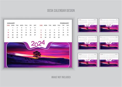 Premium Vector Vector 2024 Desk Calendar Design Template
