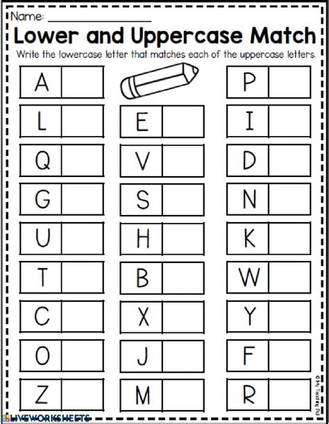 Lower And Uppercase Match Worksheet C4f