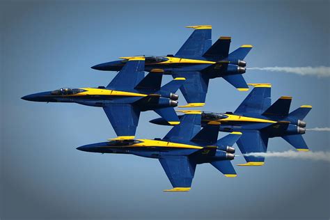 Blue Angels Diamond Formation Over Ocean City Md Photograph By Bill