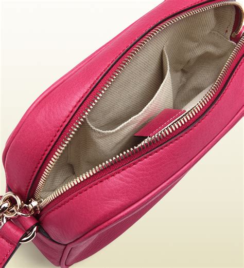 Lyst Gucci Soho Shocking Pink Leather Disco Bag In Pink