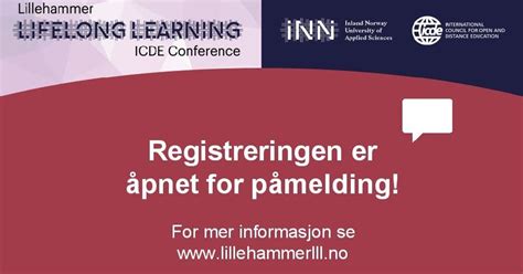 Lillehammer Lifelong Learning Icde Conference 2023 Har åpnet For