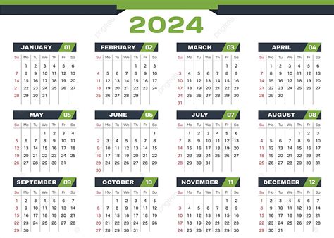 Gambar Desain Template Kalender Meja Hijau 2024 Vol 37 Vektor Templat