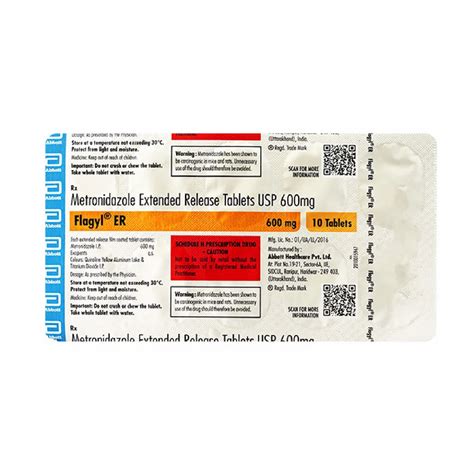 Metrozidazole Extended Release Tablets Usp Mg At Rs Stripe