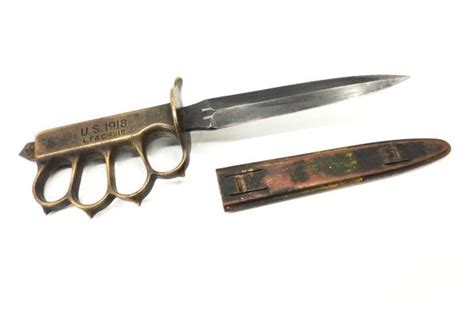 World War 1 Us Military Lf And C 1918 Brass Knuckle Fighting Knife
