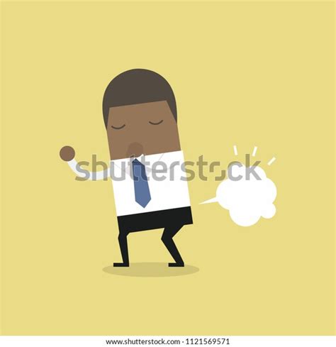 African Businessman Farting Blank Balloon Out Stock Vector Royalty Free 1121569571 Shutterstock