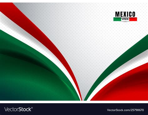 Mexico Flag Color Background Royalty Free Vector Image