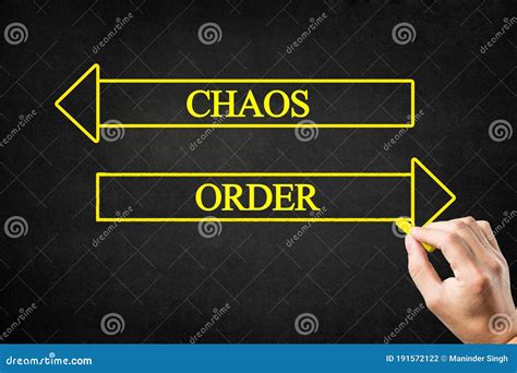 Chaos Or Order Arrows Concept Stock Photo Image Of Bright Business