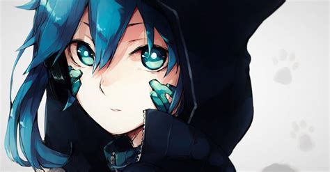 Download Tomboy Anime Girl With Blue Hair Wallpaper