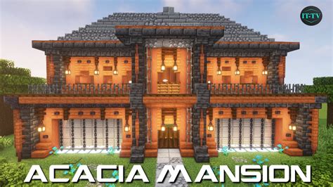 How To Build A Acacia Mansion In Minecraft Tutorial 2 Youtube