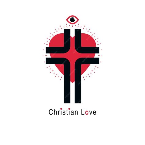 Véritable Amour Chrétien Et Croyance En Dieu Conception De Symboles