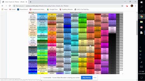 Python Tkinter S Color Chart Python Gui Apps With Tkinter Youtube My