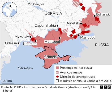 Os Mapas Que Mostram Avanço Da Rússia No Território Da Ucrânia Bbc News Brasil