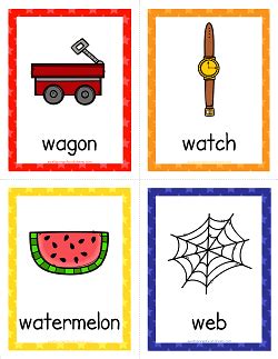 Random miscellaneous or letter quiz. Things that Start with W Cards - Alphabet Printables | A ...