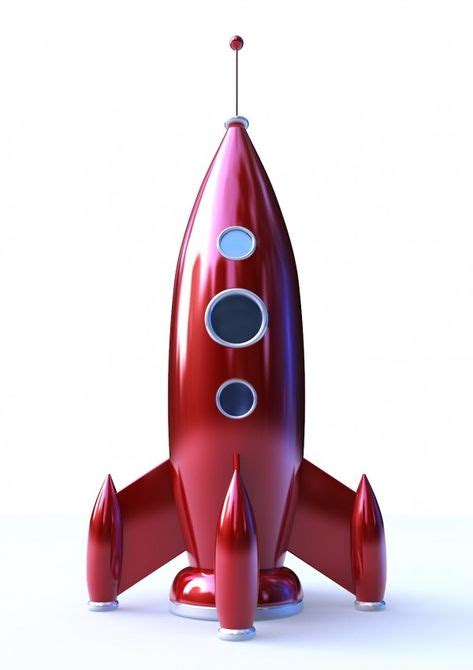 Red Rocket For The Home Retro Rocket Rocket Design Space Party