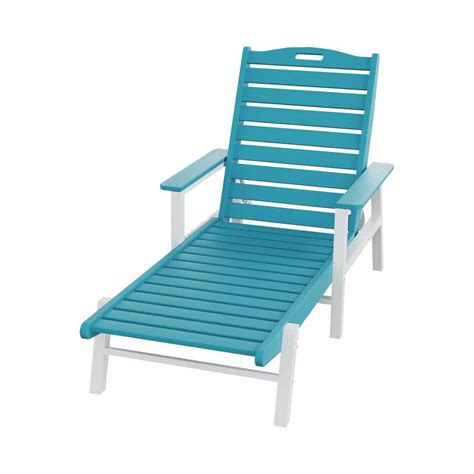 Maincraft Blue Plastic Chaise Lounge Outdoor Chair D01 Olc17 The Home