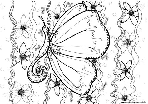 Adult Butterfly By Zenfeerie Coloring Page Printable