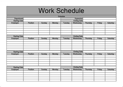 Free Monthly Employee Schedule Template Sampletemplatess Sampletemplatess