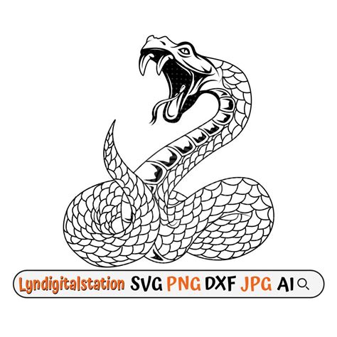 Viper Svg Snake Clipart Viper Snake Reptile Cut File Etsy
