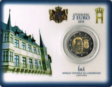 Luxembourg 2 Euro Coin Coat Of Arms Of The Grand Duke Henri 2010