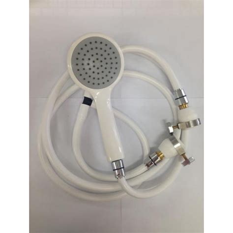 Hand Shower Dual Push On Spout 20 M White Hose And Shower Head With