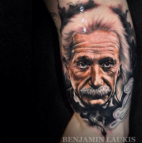 Tattoo by carlos rojas imagination is more important than knowledge. 15 Incredible Albert Einstein Tattoos - TattooBlend