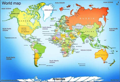 Printable Blank World Map With Countries And Capitals [pdf] World Map With Countries