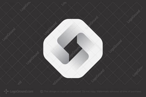 3d Square Lightning Logo