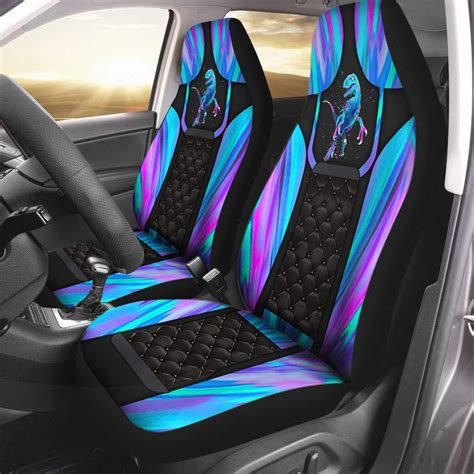 dinosaurs hologram color car seat cover