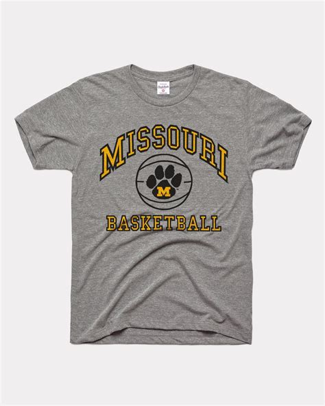 Missouri Tigers Basketball Vintage Grey T Shirt In 2022 Gray Tshirt T Shirt Missouri Tigers