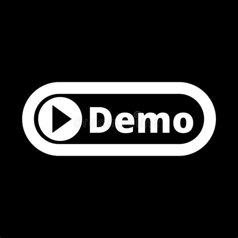 Demo Sign Demo Icon On Dark Background Stock Illustration
