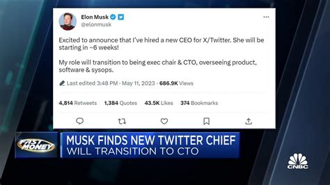 Elon Musk Announces He Hired A New Ceo For Twitter Youtube