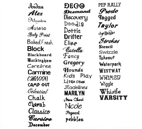 18 Font Examples And Names Images Different Font Styles Names