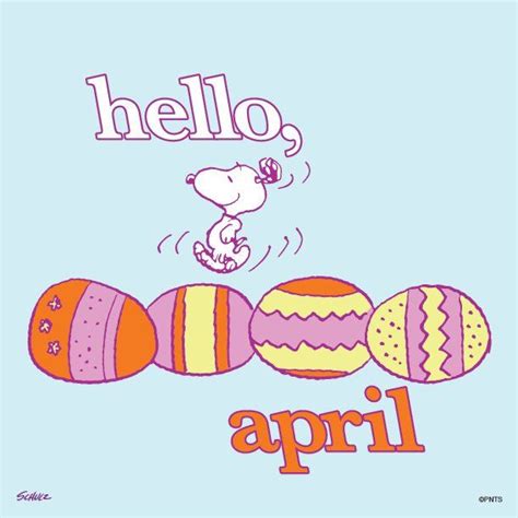 Hello April Snoopy Snoopy Love Hello April