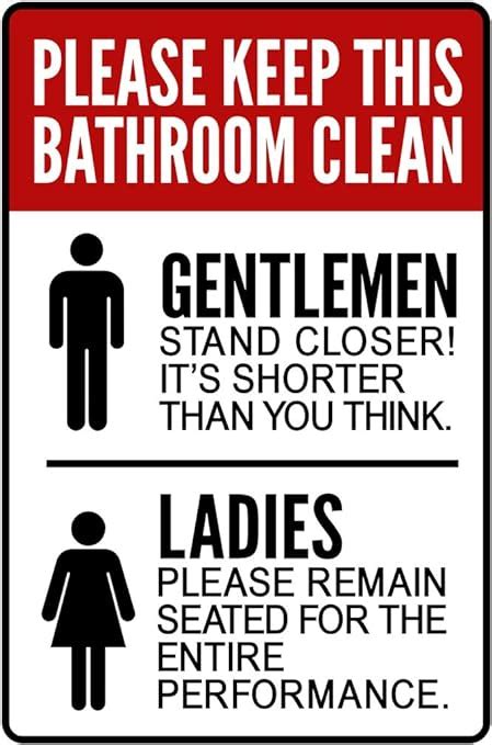 Warning Sign Please Keep This Bathroom Clean Notice Poster 30x46 Cm