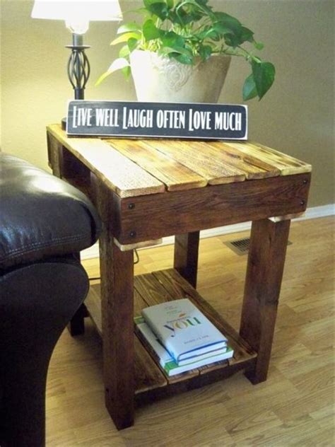 Appreciating Ideas For A Perfect Pallet End Table 101 Pallets