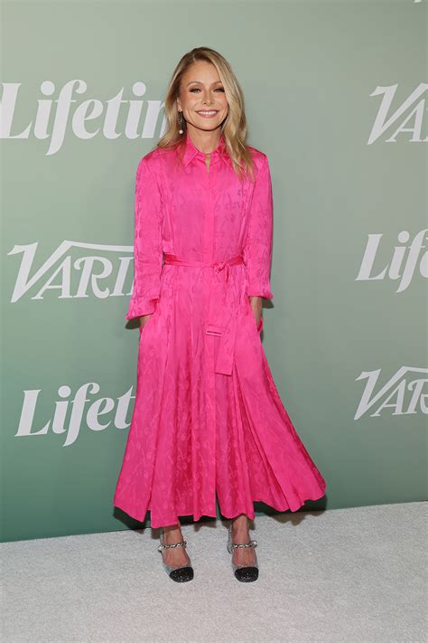 Kelly Ripa Blooms In Pink Floral Dress At Variety Power Of Women 2023