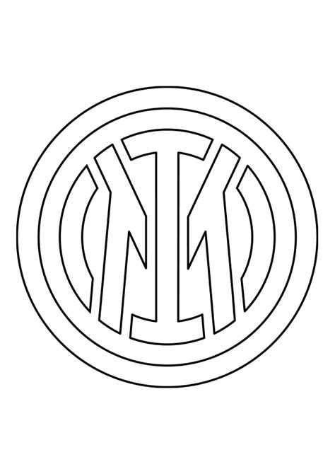 Dibujo para colorear el escudo del Inter de Milán Italia Disegni da