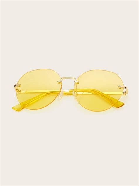 Rimless Tinted Lens Sunglasses Sunglasses Glasses Fashion Latest Sunglasses