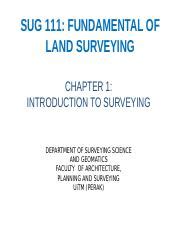Sug Chapter Introduction To Surveying Ppt Sug Fundamental