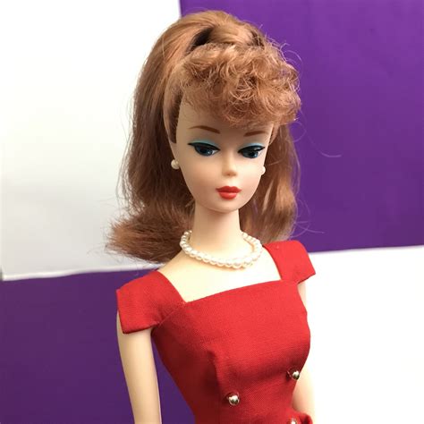 Vintage Barbie Reproduction Ponytail Doll Titian Red Hair W Etsy