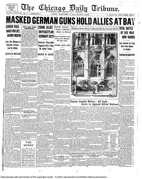 Sept 18 1914 Historical Newspaper Chicago Tribune Race Day