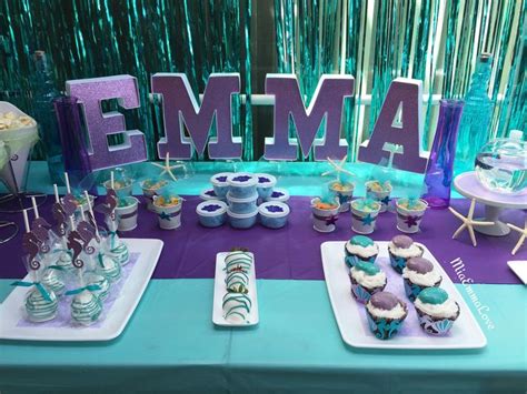 Yellow and white was the color scheme at this gender neutral baby shower. #MiaEmmaLove Mermaid/Under the Sea theme party decor ...