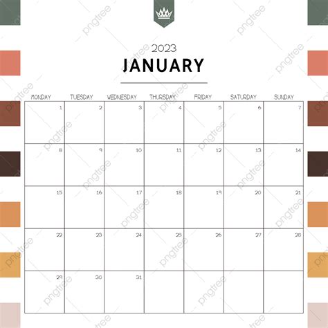 January 2023 Month Calendar 2023 Month January Png And Vector With