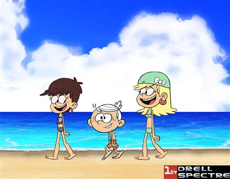 Image Beach Blanket Lincoln Leni Luna The Loud House