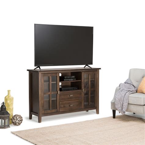 Wyndenhall Stratford Solid Wood Inch Wide Contemporary Tv Natural