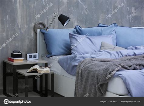 Bedroom Interior With Bed Stock Photo By ©belchonock 139636412