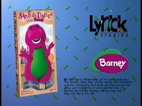 Opening And Closing To Barney Sing And Dance With Barney 2001 Vhs