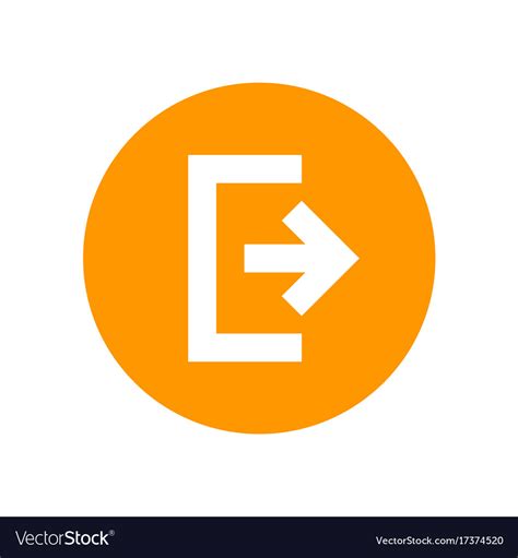Logout Exit Icon Symbol Royalty Free Vector Image